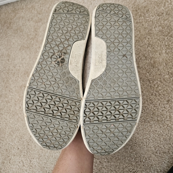 TOMS Del Rey Charcoal Wool with Shearling Shoes Women's 9 - Picture 6 of 9